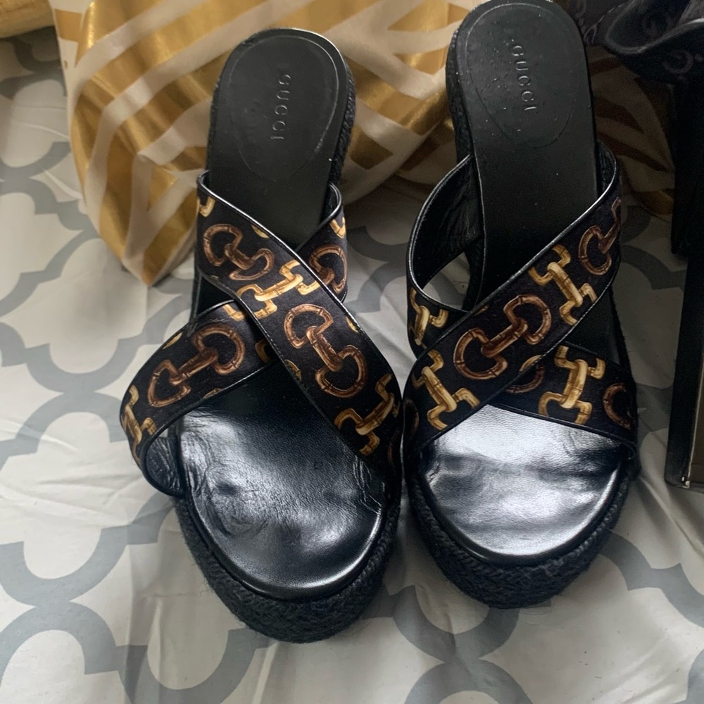 Gucci wedge sandals